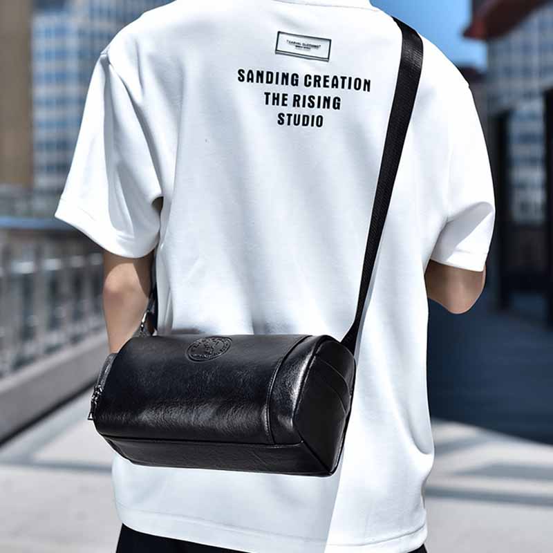main_1-1728 Men Fashion Casual Commuter Barrel Crossbody Bag - Image 1