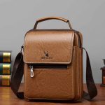 Men Fashion Casual Commuter PU Crossbody Bag - Image 2