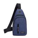 Men Fashion Double Zipper Waist Chest Bag - Image 2