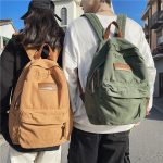 Wholesale Canvas Neutral Casual Design Solid Color Large Capacity Backpack