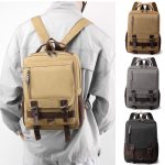 Wholesale Men Fashion Casual Commuter Canvas Backpacks Bag