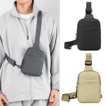 Men Fashion Casual Commuter Solid Color Chest Bag - Image 2