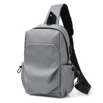 Men Casual Sports Commuter Solid Color Waist Chest Bag - Image 3