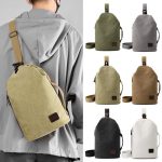 Wholesale Men Leisure Sports Commuter Canvas Chest Bag