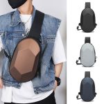 Men Casual Sports Commuter Hard Shell Chest Bag