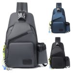 Wholesale Men Casual Sports Solid Color Chest Bag - Image 3