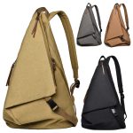 Men Leisure Sports Commuter Solid Color Canvas Backpacks Bag - Image 4