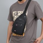 Men Fashion Casual Commuter Canvas Chest Bag - Image 2