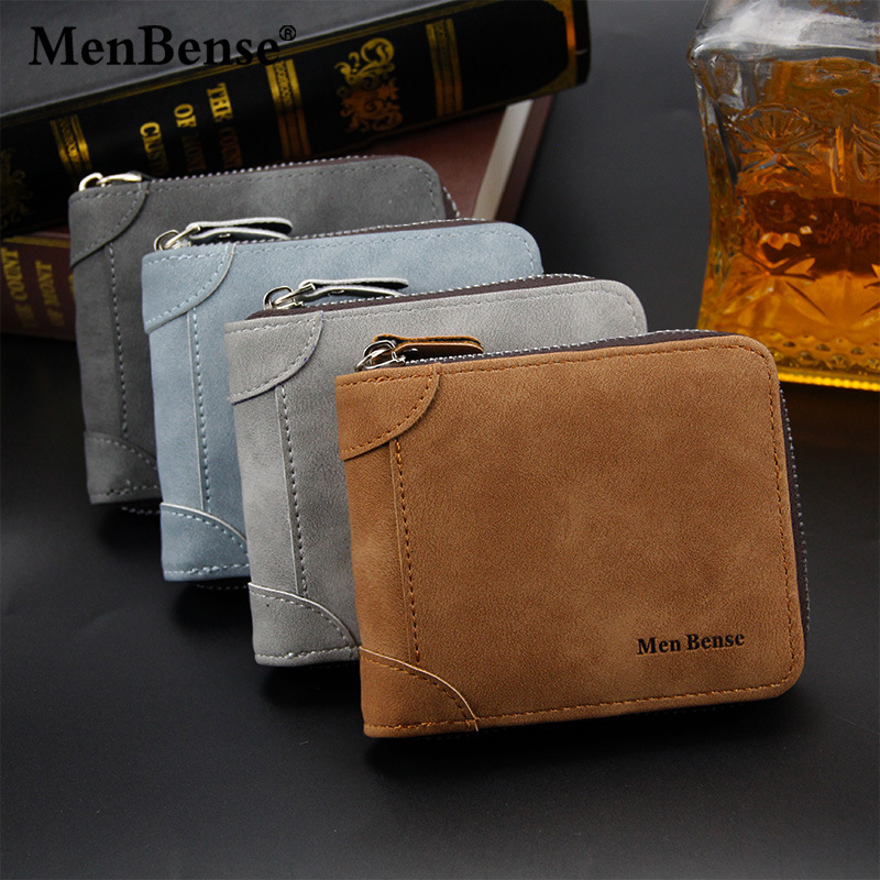 main_1-1807 Wholesale Men Fashion Frosted Multi-Card Coin Wallet - Image 1