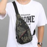 Wholesale Men Fashion Casual Commuter Camouflage Nylon Chest Bag