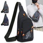 Wholesale Men Fashion Casual Basic Commuter Camouflage Nylon Chest Bag - Image 2