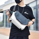 Wholesale Men Fashion Casual Basic Commuter Color Matching Nylon Crossbody Bag - Image 2