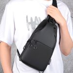 Wholesale Men Casual Vintage Commuter Zipper Oxford Chest Bag