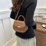 Wholesale Women Fashion Simple Elegant Solid Color Shoulder Bag - Image 2