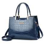 Wholesale Women Fashion Casual Large Capacity Crocodile Patterned Handbag - Image 2