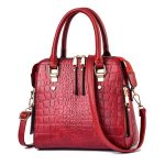 Wholesale Women Fashion Solid Color Large-Capacity Stone Pattern Shoulder Handbag - Image 3