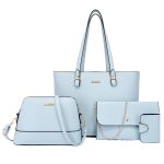 Wholesale Women'S Fashion Retro Solid Color Portable Shoulder Bag Four-Piece Bag Set - Image 2