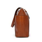 Wholesale Fashion Women Vintage Oil Wax Leather Large Capacity Tote Bag - Image 2