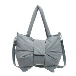 Wholesale Women Fashion Elegant Solid Color Bowknot Nylon Cloth Shoulder Bag