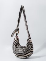 Wholesale Women Fashion Retro Boho Geometric Patterns Canvas Shoulder Bag - Image 2