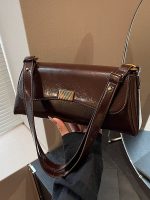 Wholesale Women Fashion Retro Solid Color Rectangular Shoulder Bag - Image 3