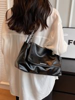 Women Fashion Casual Solid Color Large Capacity Chain Shoulder Bag - Image 2