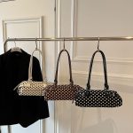 Wholesale Women Fashion Casual Polo Dot Printed Cylindrical Shoulder Bag - Image 3