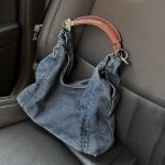 Wholesale Women Fashion Casual Large Capacity Denim Shoulder Bag