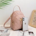 Women Fashion Solid Color Embroidered Mini Backpack - Image 2