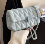 Women Fashion Casual Solid Color Chain Shoulder Bag - Image 2