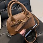 Wholesale Women Fashion Casual Solid Color Lock Shoulder Bag