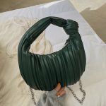 Wholesale Women Fashion Casual Solid Color Pleated Soft Knot Dumpling Handbag