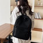 Wholesale Solid Color Simple Fashion Nylon Backpack - Image 2