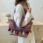 Bohemian Ethnic Tassel Decoration Large Capacity Tote Bag - Image 2
