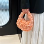 Women Fashion Elegant Solid Color Lace Stitching Ruffled Handheld - Image 2