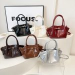 Wholesale Women Fashion Casual Solid Color Large Capacity Basket Handbag - Image 4