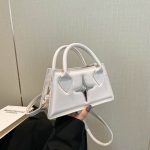 Wholesale Women Fashion Casual Simple Solid Color Cross Buckle Handbag - Image 2
