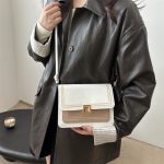 Wholesale Vintage Contrast Square Shoulder Bag - Image 3