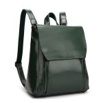 Wholesale Solid Pu Leather Women Soft Retro College Backpack - Image 3