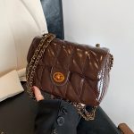 Wholesale Women Fashion Retro Oil Wax Leather Rhombic Shoulder Bag