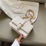 Wholesale Women Fashion Solid Color Chain Small Square Shoulder Bag - Image 2