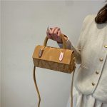 Women Fashion Casual Solid Color Pu Rectangular Shoulder Bag - Image 2