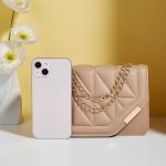 Women Fashion Simple Solid Color Chain Small Square Shoulder Bag - Image 3