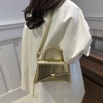 Women Casual Simple Retro Stone Pattern Small Square Shoulder Bag - Image 2