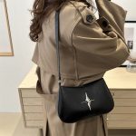 Women Fashion Casual Solid Color Cross Star Buckle Small Square Shoulder Bag - Image 2