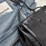 Women Fashion Casual Simple Pu Leather Chain Tote Bag - Image 2