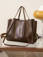 Wholesale Women Retro Simple Solid Color Large Capacity Square Handbag - Image 2