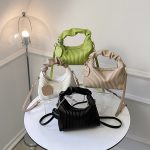 Women Fashion Casual Solid Color Vertical Stripe Small Square Shoulder Bag - Image 2