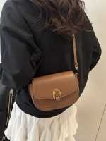 Women Fashion Retro Solid Color Shoulder Bag - Image 2