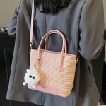 Women Fashion Casual Splicing Plush Pendat Handbag - Image 4
